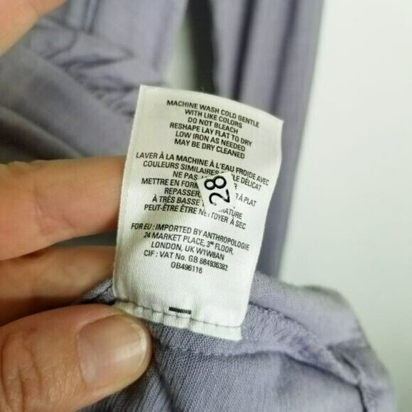 Anthropologie Akemi + Kin Top Faux Wrap Crossover Purple Long Sleeve Blouse S - Picture 7 of 13